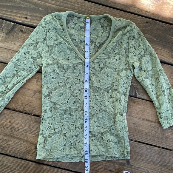 Vintage Three Dots Lace 3/4 Sleeve Top - Picture 11 of 11